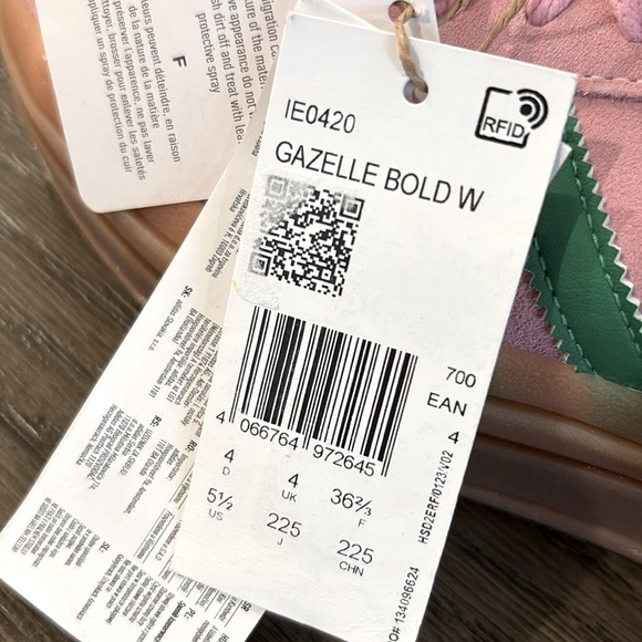 NWT [Adidas] Gazelle Bold Suede Sneakers Tennis Shoes Women’s 5.5 / Men’s 4.5 - Picture 16 of 16